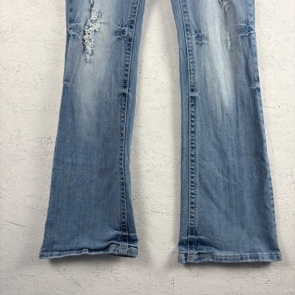 Vanity Y2K Low Rise Blue Distressed Jeans Fancy Pockets Premium Collection 29 - Picture 10 of 13